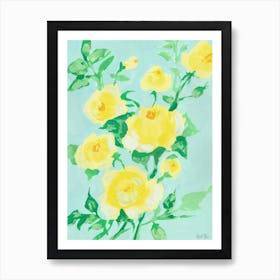 Lemon Roses Art Print