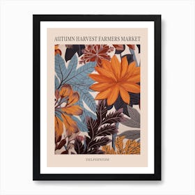 Fall Botanicals Delphinium 2 Poster Art Print