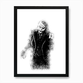 Joker Pencil Portrait Art Print