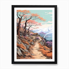 Poon Hill Trek Nepal Hike Illustration Art Print