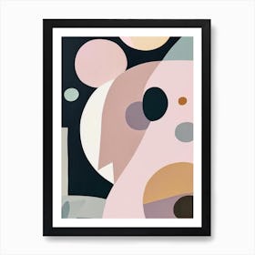 Full Moon Musted Pastels Space Art Print