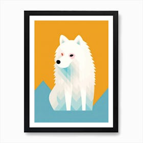 White Wolf, minimalism Art Print