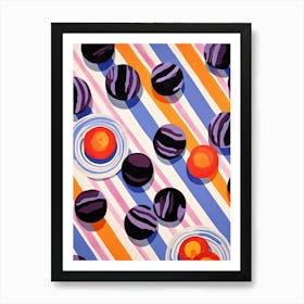 Plums Fruit Summer Illustration 2 Art Print