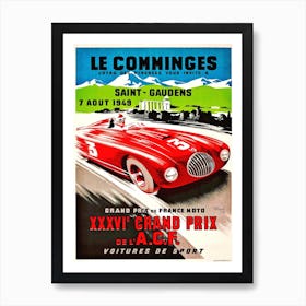 Vintage Auto Race Poster Art Print