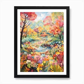 Autumn Gardens Painting Botanischer Garten Mnchen Nymphenburg 1 Art Print