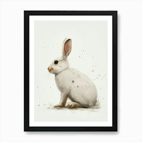 Florida White Rabbit Nursery Illustration 6 Art Print