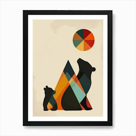 Bears And Cubs Art Print