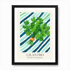 Marche Aux Legumes Cilantro Summer Illustration 2 Art Print