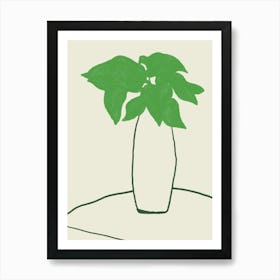 Plant In A Vase Art Print