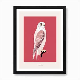 Minimalist Falcon 4 Bird Poster Art Print