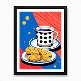 Retro Tea & Biscuits 2 Art Print