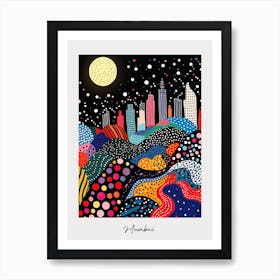 Poster Of Mumbai, Illustration In The Style Of Pop Art 2 Art Print