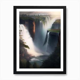 Victoria Falls Of The North, Canada Realistic Photograph (1) Art Print