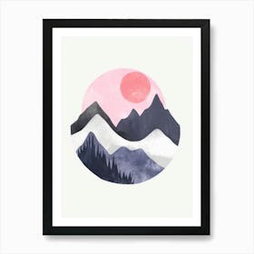 Mountain Landscape Painting 3 Art Print