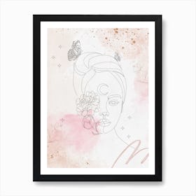 Woman Lineart Magic Art Print