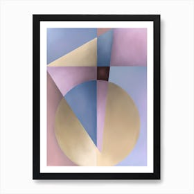 Abstract Pastel Colour Shape Art Print