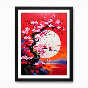 Cherry Blossom Painting 4 Art Print