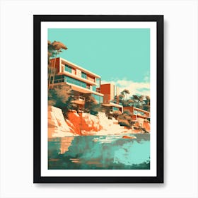 Hyams Beach Australia Abstract Orange Hues 2 Art Print