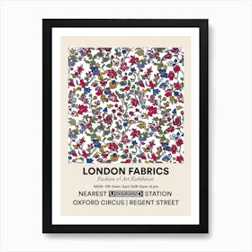 Poster Petalgrove London Fabrics Floral Pattern 1 Art Print