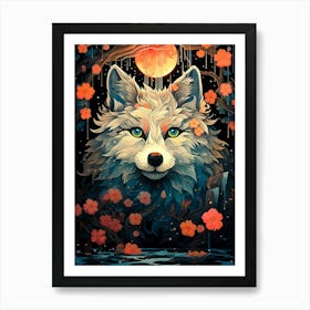 Wolf In The Moonlight 1 Art Print