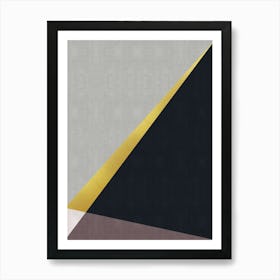 Minimalist art with gold 2 Art Print