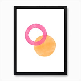 Abstract Pink Orange 2 Art Print