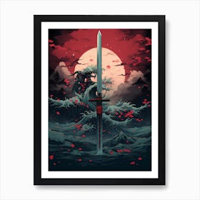 Sword In The Water 1 Art Print