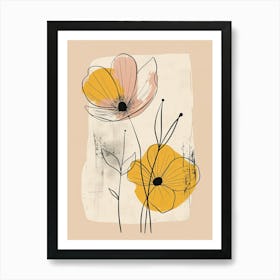 Sydney Flower Market Boho Minimalist Style 1 Art Print