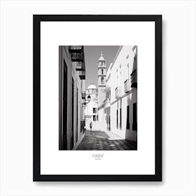 Poster Of Cadiz, Spain, Black And White Analogue Photography 2 Art Print