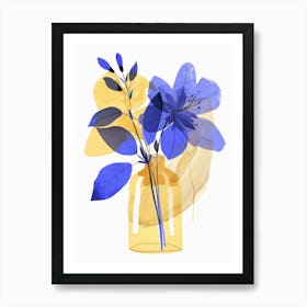 Blue Flowers In A Vase 11 Art Print