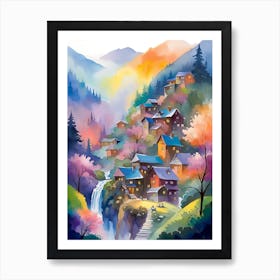 Asian Village Art Print