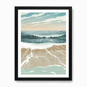 Waves At The Beach Art Print