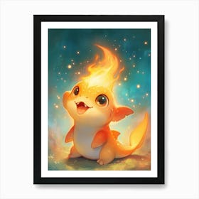 Pokemon Fire Dragon Art Print