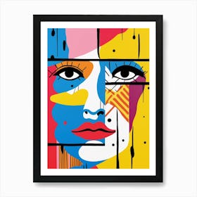 Sad Face Illustration 3 Art Print