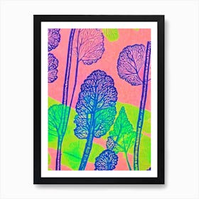 Rapini Risograph Retro Poster vegetable Art Print