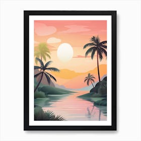 Tropical Abstract Minimalist 9 Art Print