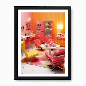 Barbie Retro Home Interior Kitsch 2 Art Print