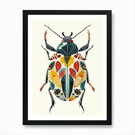 Colourful Insect Illustration Flea Beetle 9 Art Print