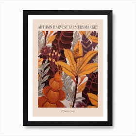 Fall Botanicals Foxglove 3 Poster Art Print