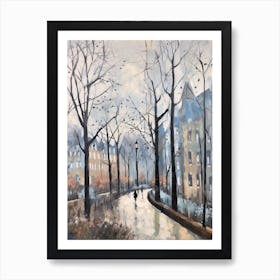 Winter City Park Painting Holland Park London 1 Art Print