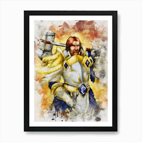 Uther The Lightbringer World Of Warcraft Art Print