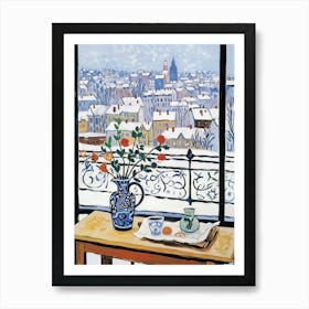 The Windowsill Of Harbin   China Snow Inspired By Matisse 3 Art Print