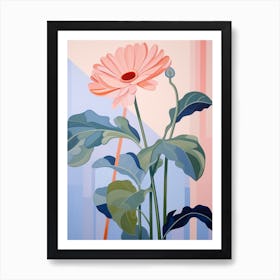 Gerbera Daisy 8 Hilma Af Klint Inspired Pastel Flower Painting Art Print