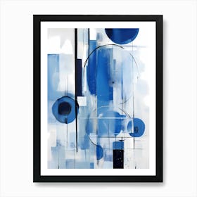 blue abstract painting Art Print