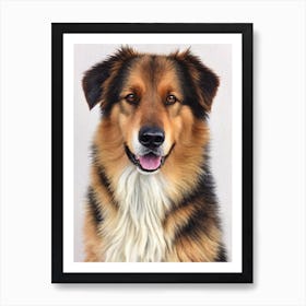 Belgian Tervuren 2 Watercolour Dog Art Print