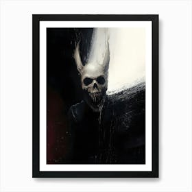 Dark Gothic Demon Skull Art Print