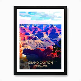 Grand Canyon National Park Travel Poster Illustration Style 4 Art Print