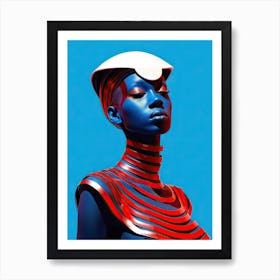 African Cosmos Couture: Futuristic Trends Art Print