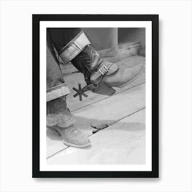 Cowboy Boots, Cowgirl, Western Aesthetic, Vintage Black and White Old Photo Art Print