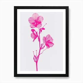 Hot Pink Delphinium 1 Art Print